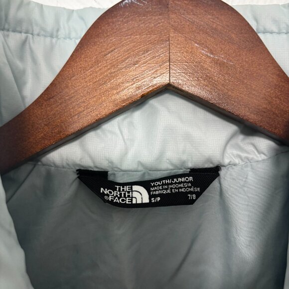 The North Face Thermoball Eco Jacket Light Blue Quilted Puffer Long Sleeve Girls - Picture 3 of 8